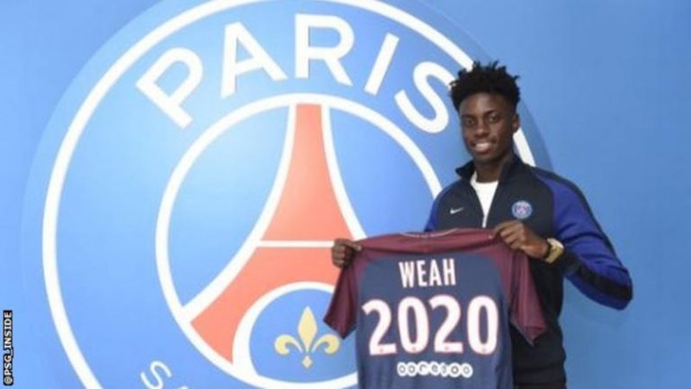 George Weah’s son Timothy signs for PSG