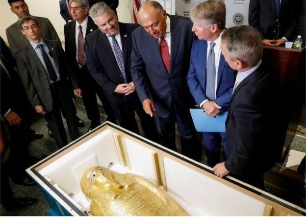 Stolen Egyptian coffin