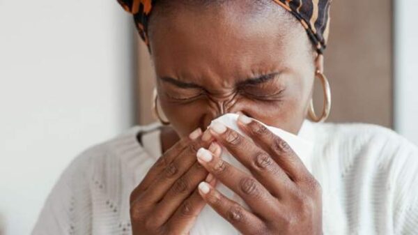 Blowing nose in Kenya